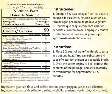 Sopa de Plátano - Just add water - Incluye 3 empaques